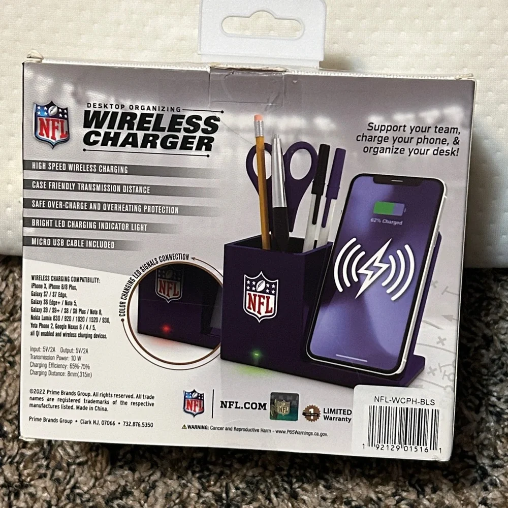 Buffalo Bills Blue and Red Charging Station